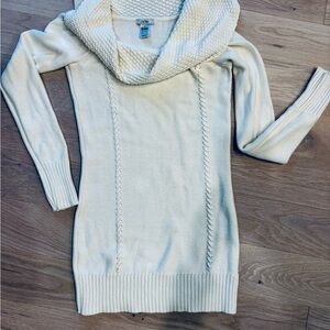 Cache Cream Cowl Neck Sweater